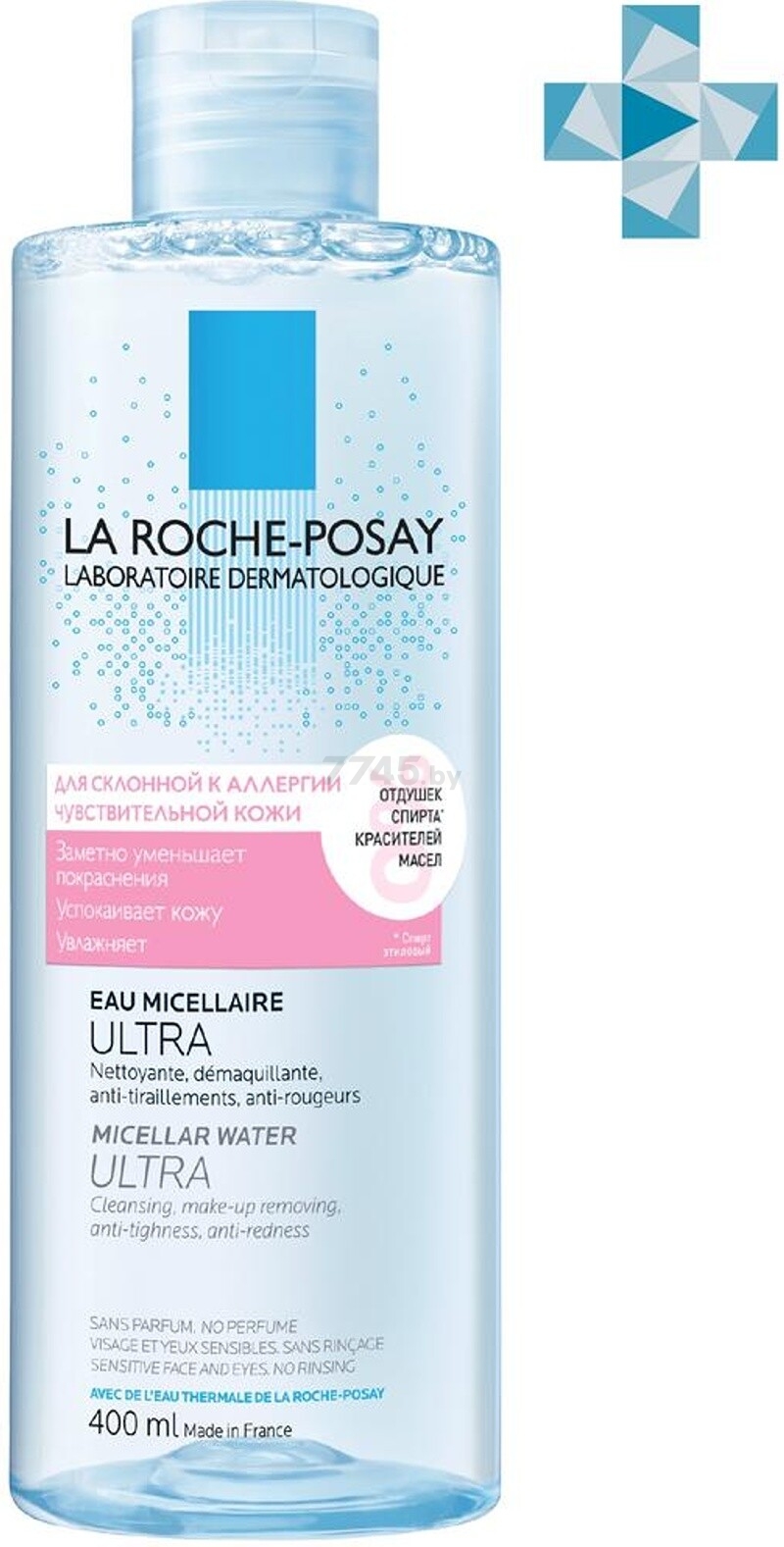 Вода мицеллярная для снятия макияжа LA ROCHE-POSAY Ultra Для реактивной кожи 400 мл (3337875528108)