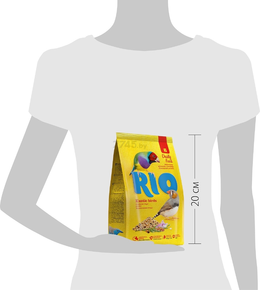 Корм для экзотических птиц RIO Основной рацион 0,5 кг (4602533781393) - Фото 3