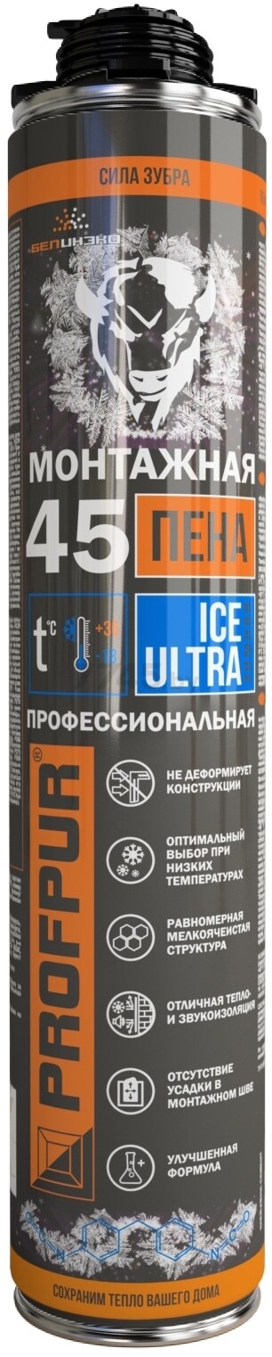Пена монтажная PROFPUR Ice Ultra 750 мл (4814016001977)