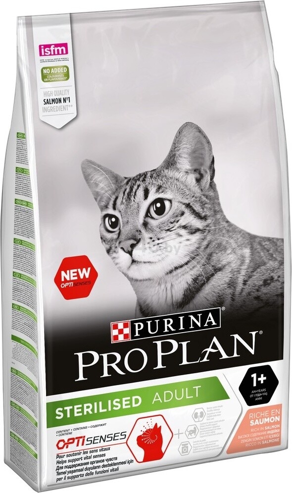 Сухой корм для стерилизованных кошек PURINA PRO PLAN Sterilised Optisenses лосось 10 кг (7613036517164) - Фото 3