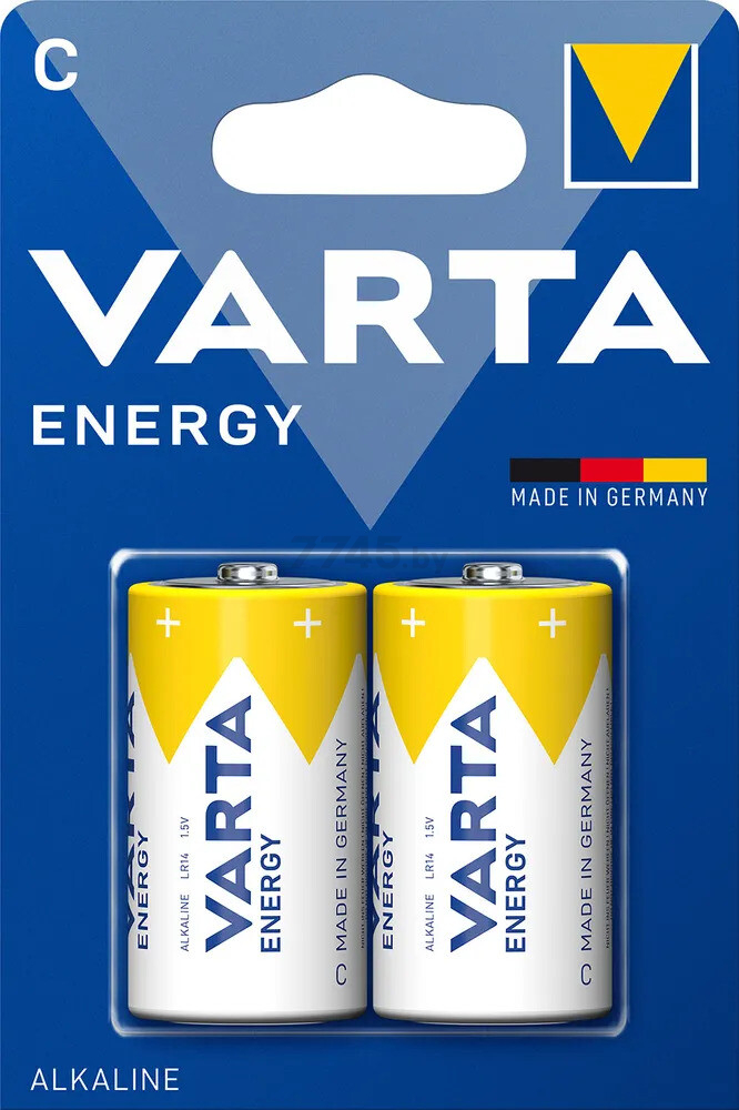 Батарейка С VARTA Energy 1,5 V алкалиновая 2 штуки