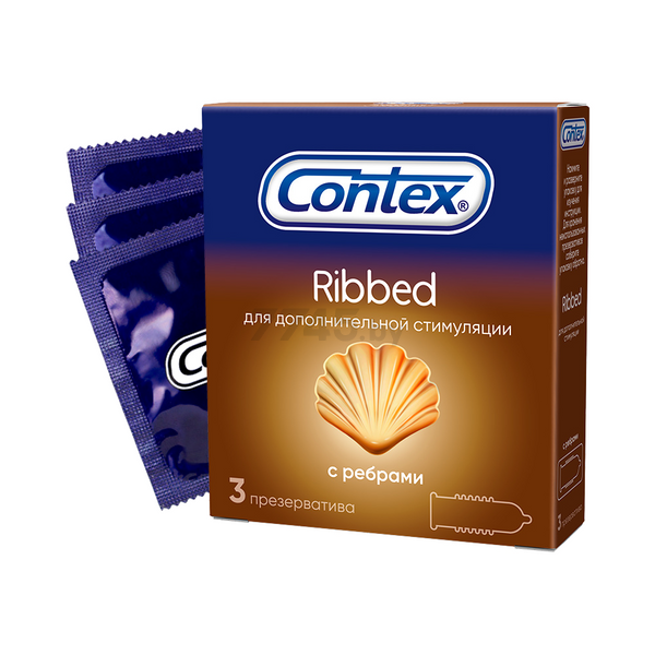 Презервативы CONTEX Ribbed С ребрами 3 штуки (9250435353)