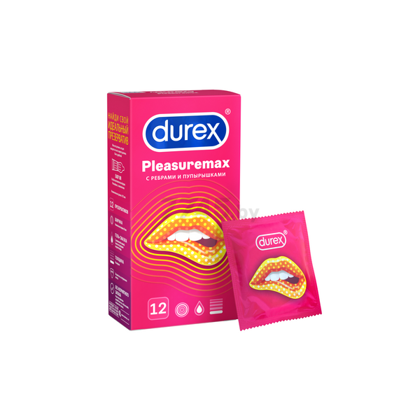 Презервативы DUREX Pleasuremax С ребрами и пупырышками 12 штук (9250435563) - Фото 7