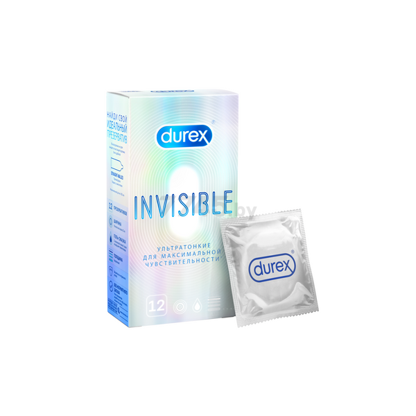 Презервативы DUREX Invisible Ультратонкие 12 штук (9250435597) - Фото 7