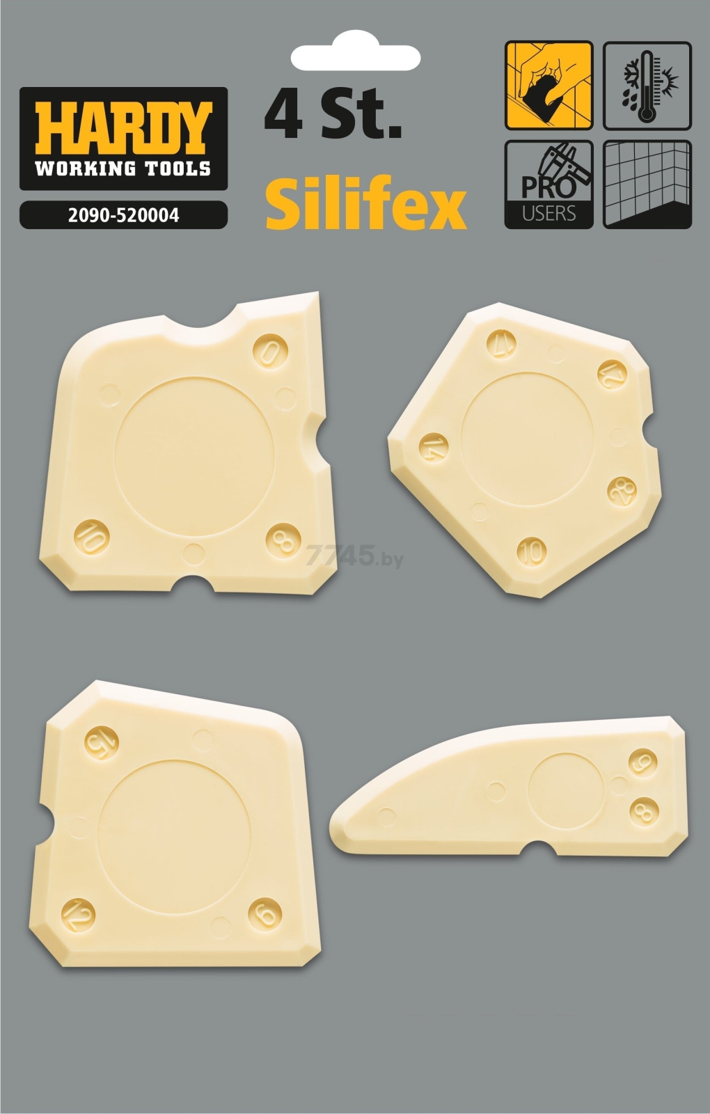 Набор шпателей для силикона HARDY Silifex 4 штуки (2090-520004)