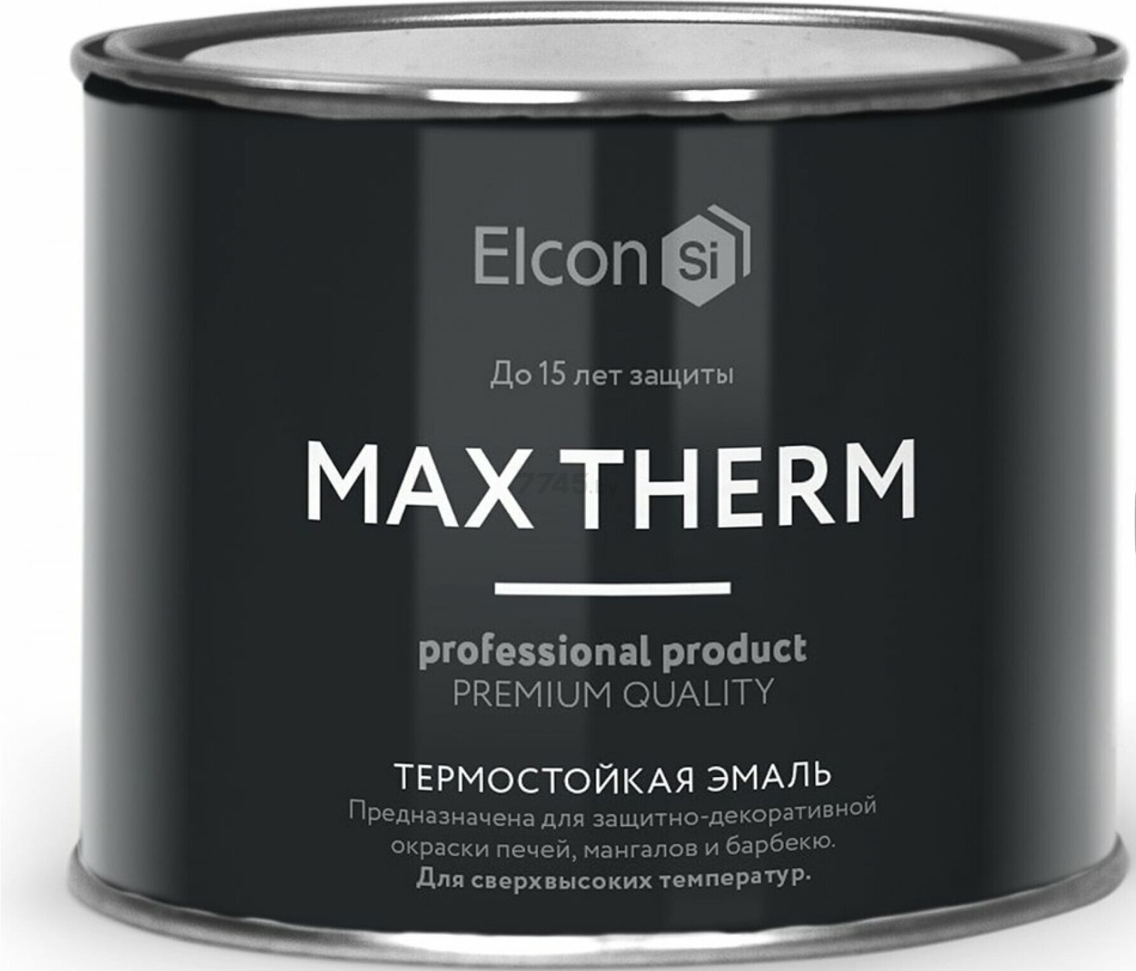 Эмаль кремнийорганическая термостойкая ELCON Max Therm черная 0,4 кг (00-00004052) - Фото 14