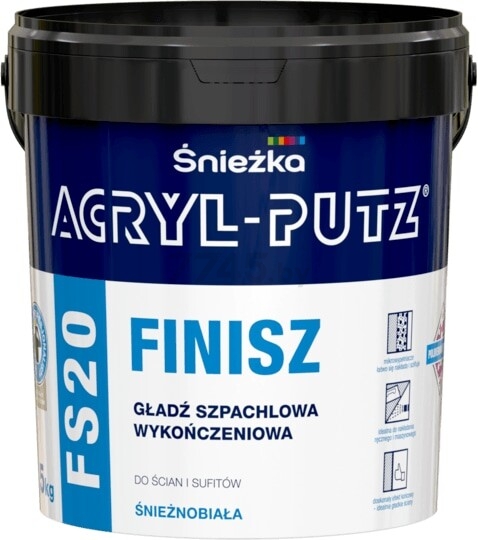 Шпатлевка полимерная финишная SNIEZKA Acryl-Putz FS20 Finisz белая 1,5 кг