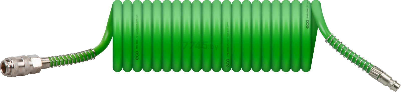 Шланг полиэтиленовый спиральный ECO 6,5/10 мм 15 м с быстросъемами (AHE-1560)