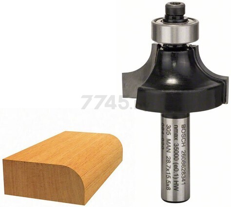 Фреза по дереву карнизная 28,7х15,2х53 мм BOSCH Standard for Wood (2608628341) - Фото 2