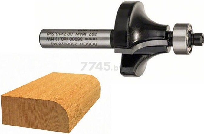 Фреза по дереву карнизная 32,7х16,2х57 мм BOSCH Standart for Wood (2608628342) - Фото 2