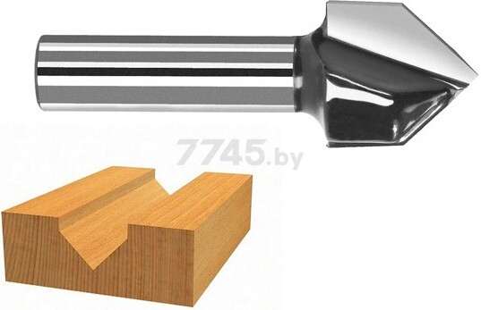 Фреза по дереву пазовая V-образная 16х16х45 мм BOSCH Standard for Wood (2608628407) - Фото 2