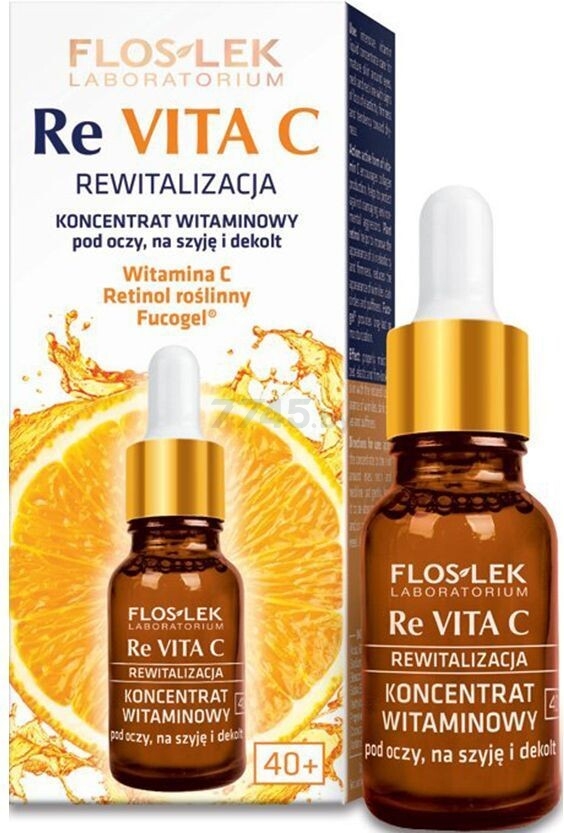 Концентрат для век FLOSLEK ReVITA C Vitamin Concentrate 40+ Витаминный 15 мл (5905043000572)