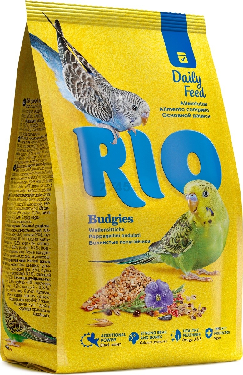 Корм для волнистых попугаев RIO Основной рацион 0,5 кг (4602533420711)