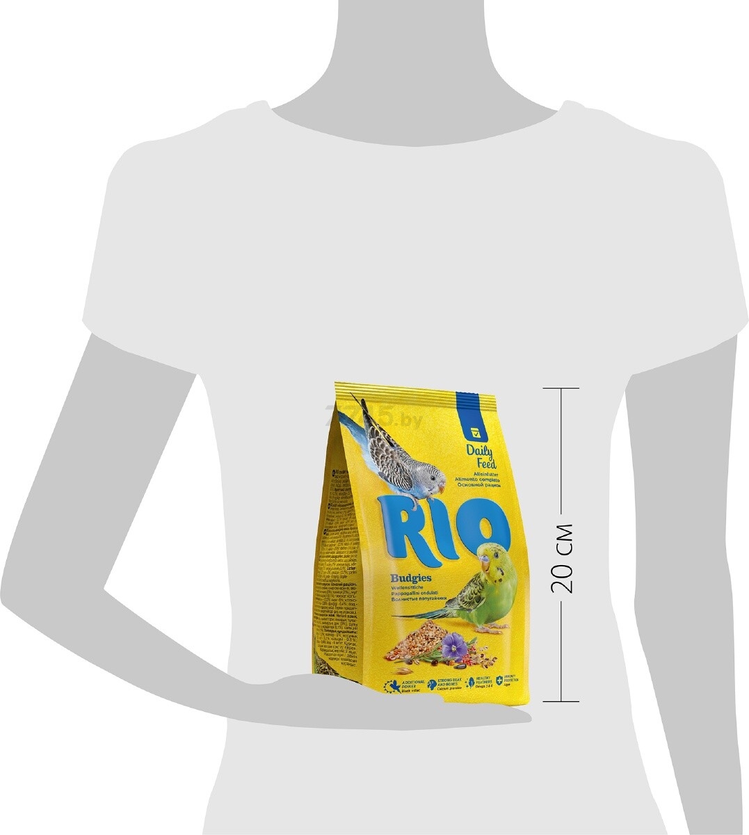 Корм для волнистых попугаев RIO Основной рацион 0,5 кг (4602533420711) - Фото 2