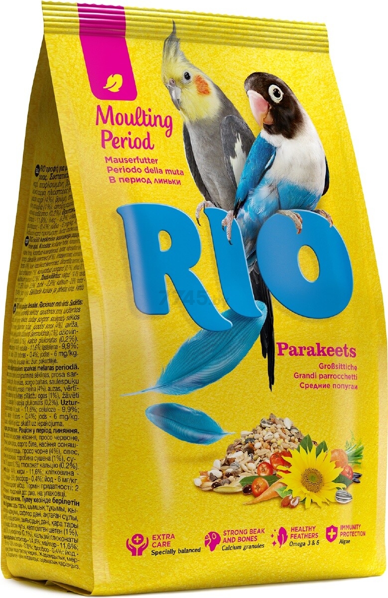 Корм для средних попугаев RIO В период линьки 1 кг (4602533783472)