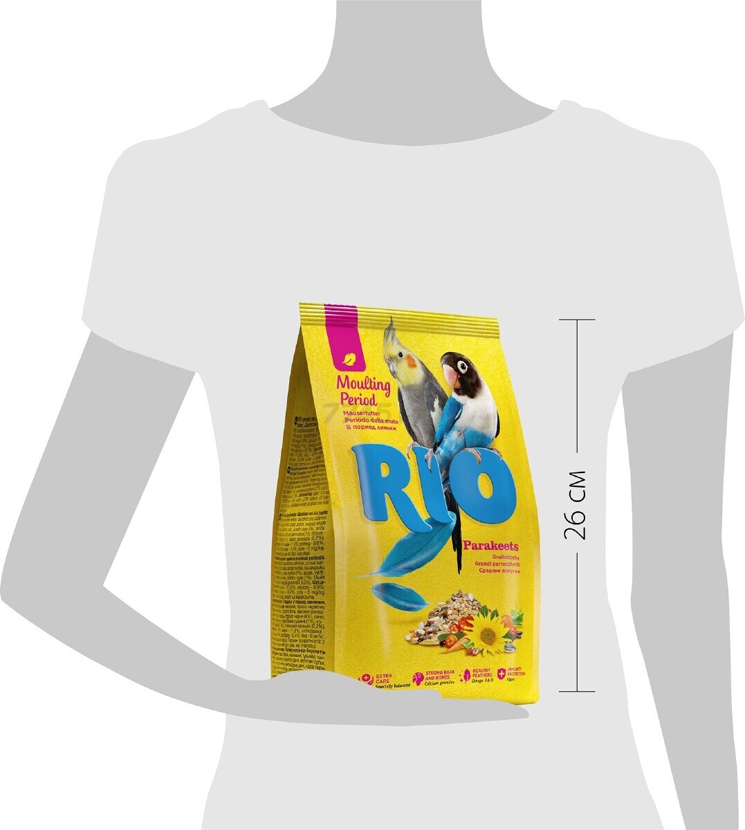 Корм для средних попугаев RIO В период линьки 1 кг (4602533783472) - Фото 3