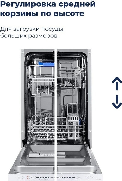 Машина посудомоечная встраиваемая MAUNFELD MLP-08SR (УТ000010677) - Фото 10