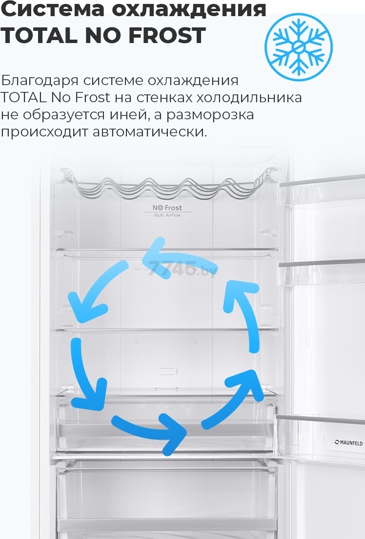 Холодильник MAUNFELD MFF200NFW - Фото 18