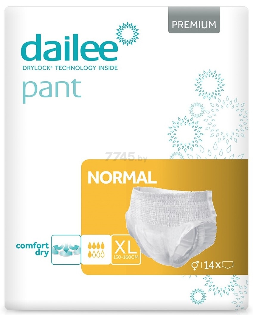 Трусики впитывающие для взрослых DAILEE Pant Premium Normal XL 130 - 160 см 14 штук (677200)