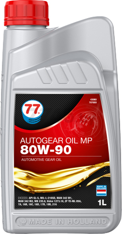 Масло трансмиссионное 80W90 минеральное 77 LUBRICANTS Autogear Oil MP 1 л (700294)