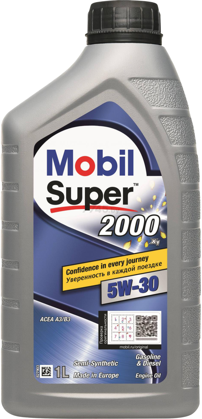 Моторное масло 5W30 полусинтетическое MOBIL Super 2000 X1 1 л (153535)