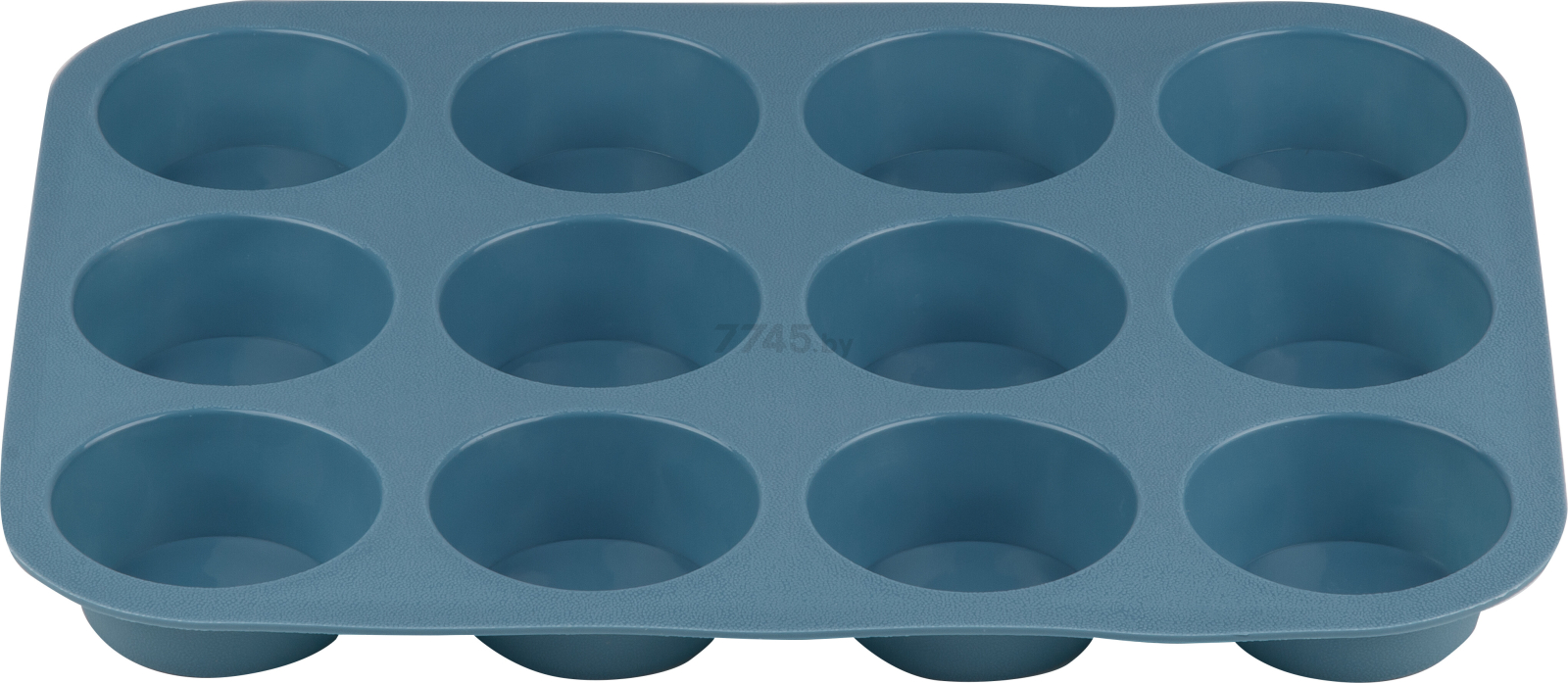 Форма для выпечки силиконовая прямоугольная на 12 кексов 33х25х3 см PERFECTO LINEA серо-голубой (20-018718)
