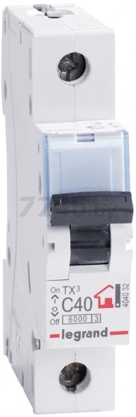 Автоматический выключатель LEGRAND TX3 1P 40A C 6кA (404032)