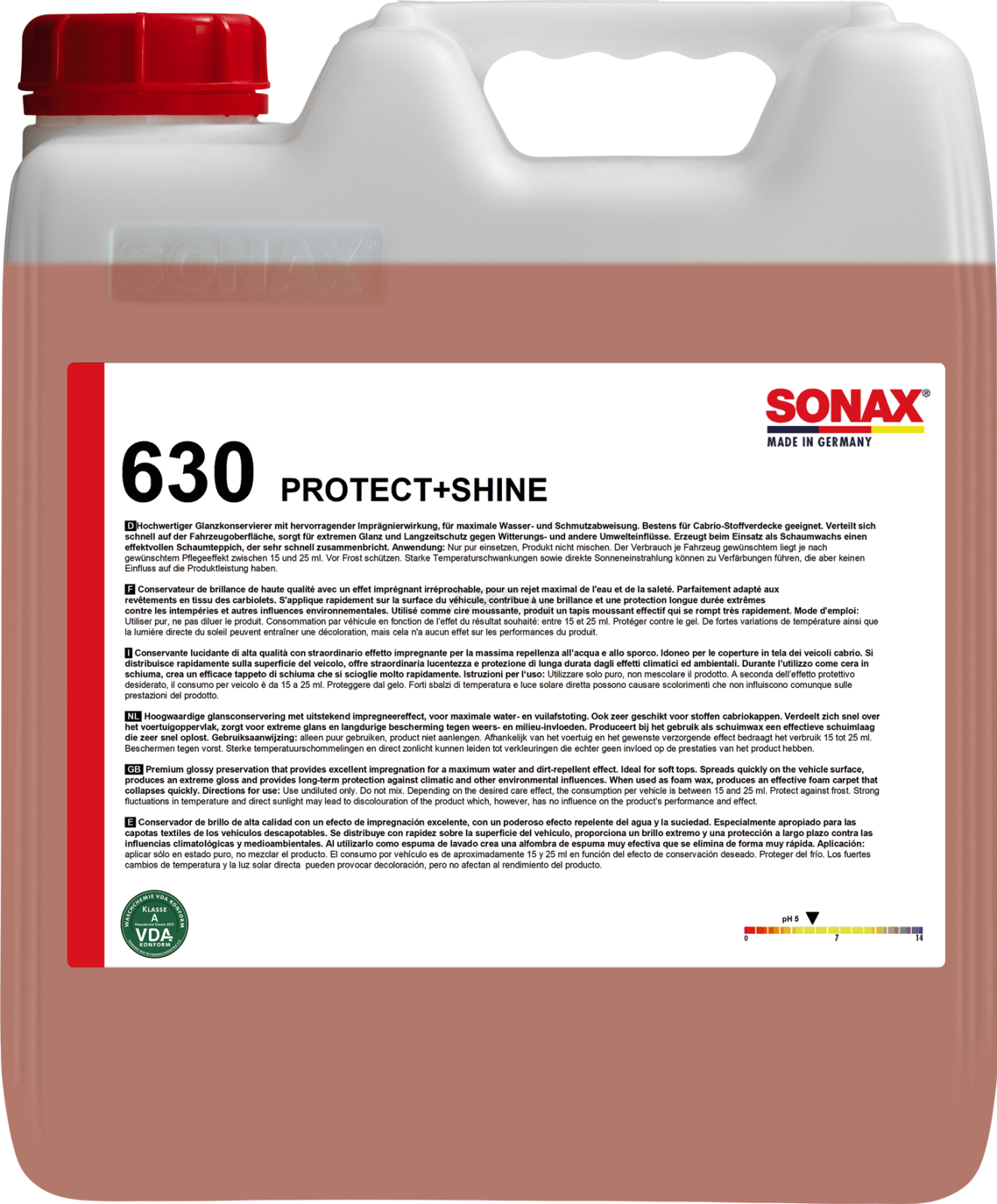 Воск для автомобиля SONAX Protect & Shine 10 л (630600)