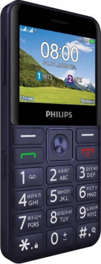 Мобильный телефон PHILIPS Xenium E207 Blue - Фото 2
