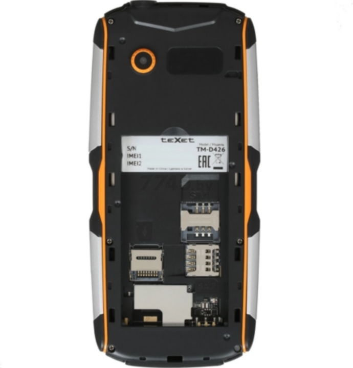 Мобильный телефон TEXET TM-D426 Black-orange - Фото 20