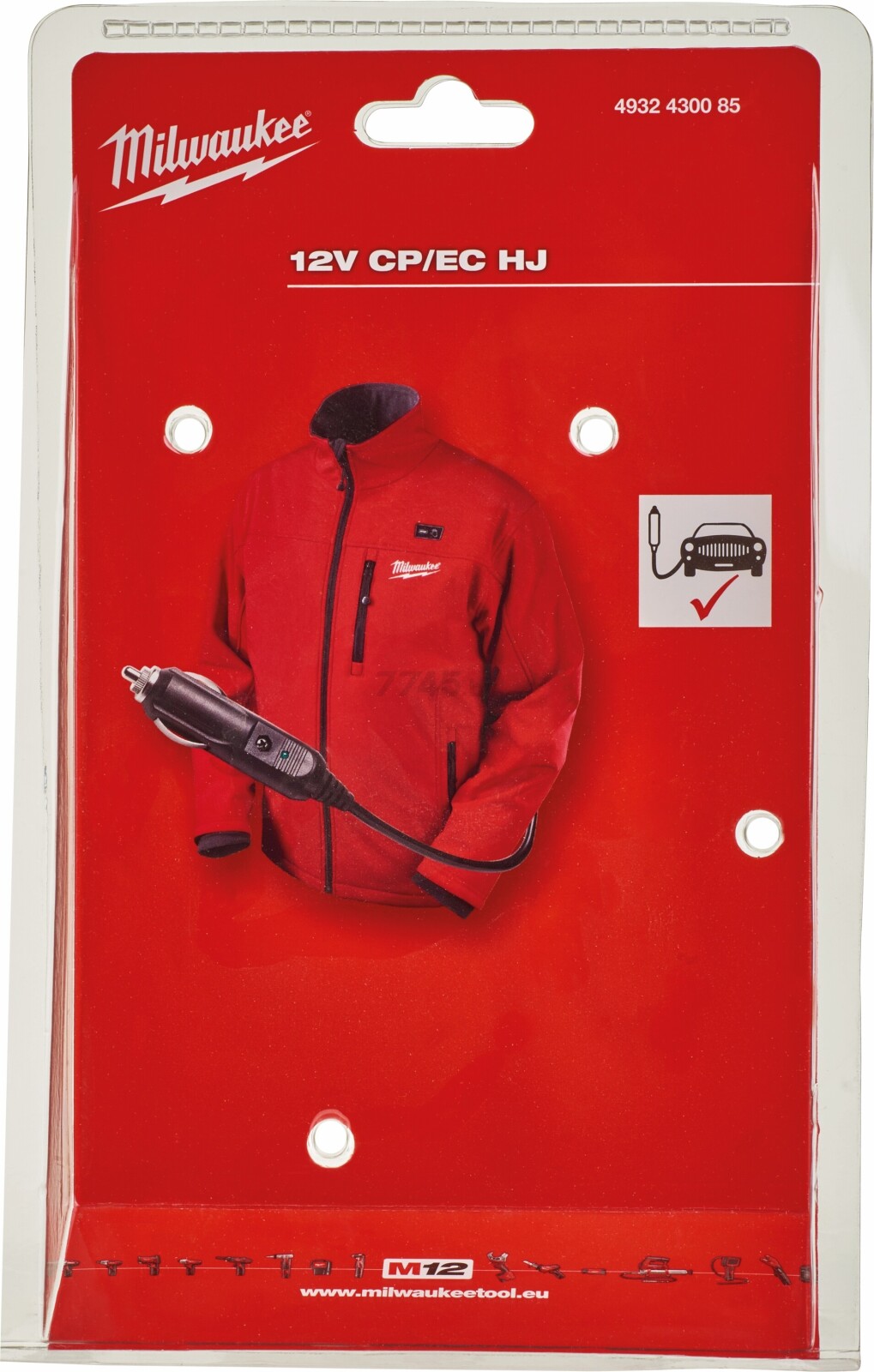 Адаптер для автомобильного прикуривателя 12В для куртки с подогревом MILWAUKEE (4932430085) - Фото 2