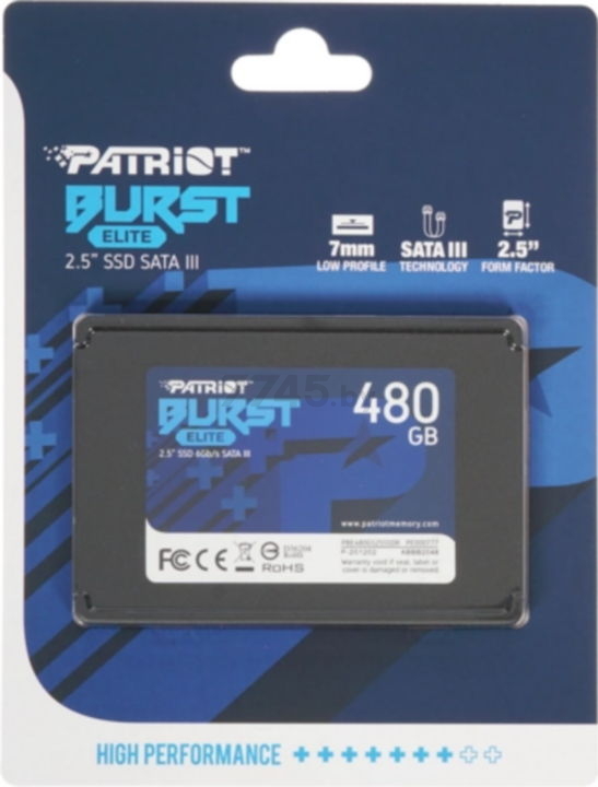 SSD диск Patriot Burst Elite 480GB (PBE480GS25SSDR) - Фото 3
