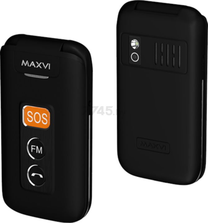 Мобильный телефон MAXVI E5 Black - Фото 2