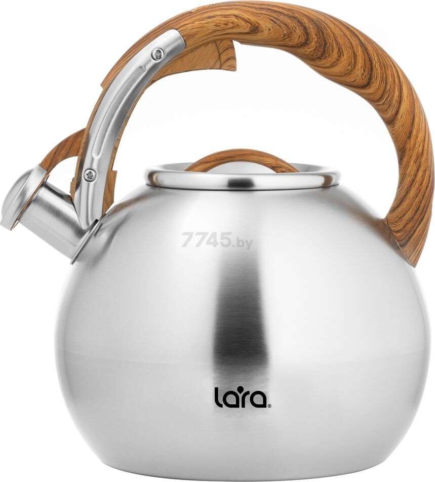 Чайник со свистком 4,5 л LARA LR00-82 серебристый (37107) - Фото 3