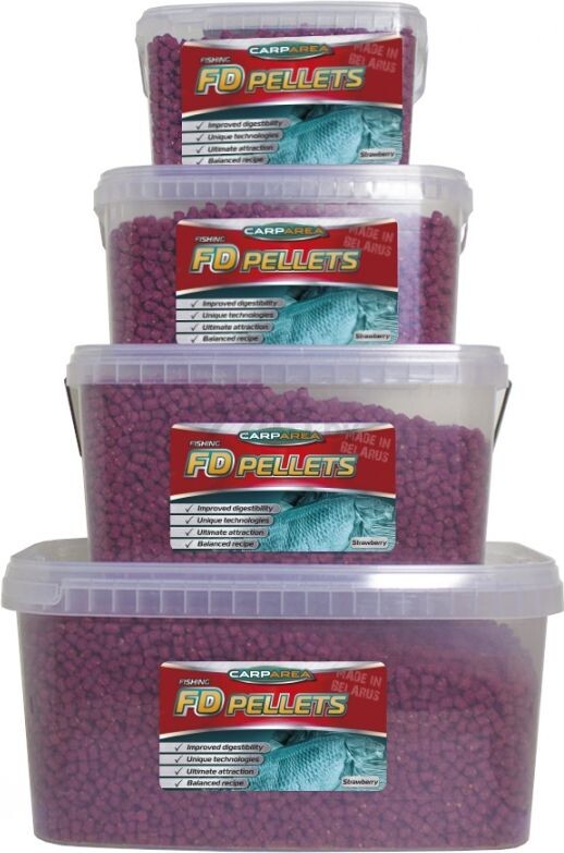 Прикормка рыболовная CARPAREA FD Pellets клубника 1 кг (CPPG-011)