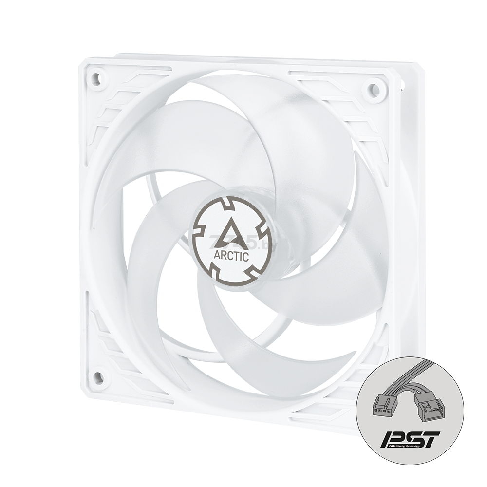 Вентилятор для корпуса ARCTIC COOLING P12 PWM PST White/Transparent (ACFAN00132A) - Фото 2