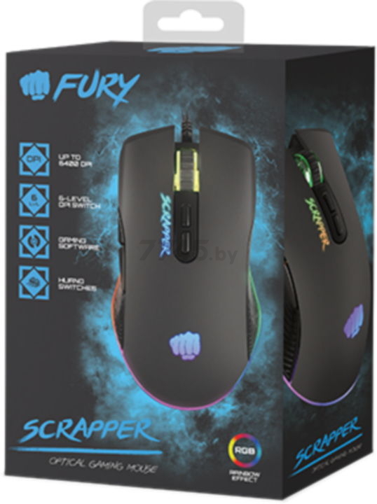 Мышь игровая FURY Scrapper (NFU-1699) Black - Фото 6
