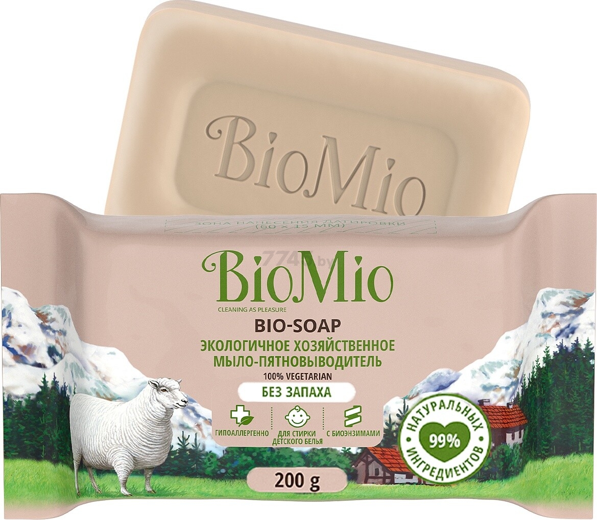 Мыло хозяйственное BIOMIO Bio-Soap Без запаха 200 г (4603014012043) - Фото 3