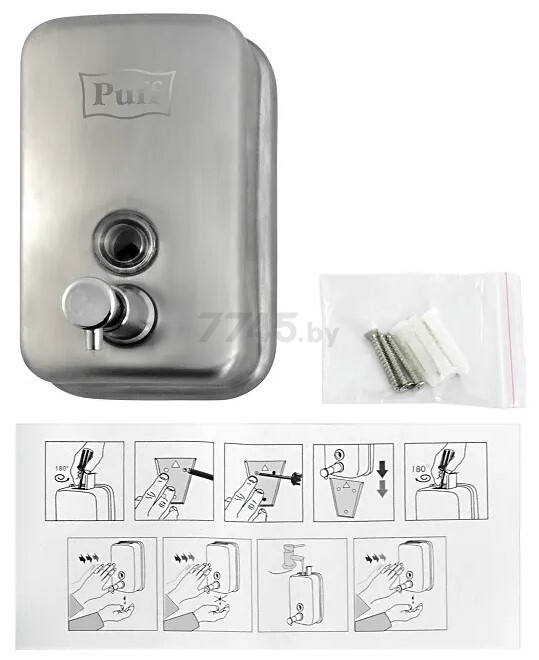Дозатор для жидкого мыла PUFF 8605M 500 мл - Фото 6