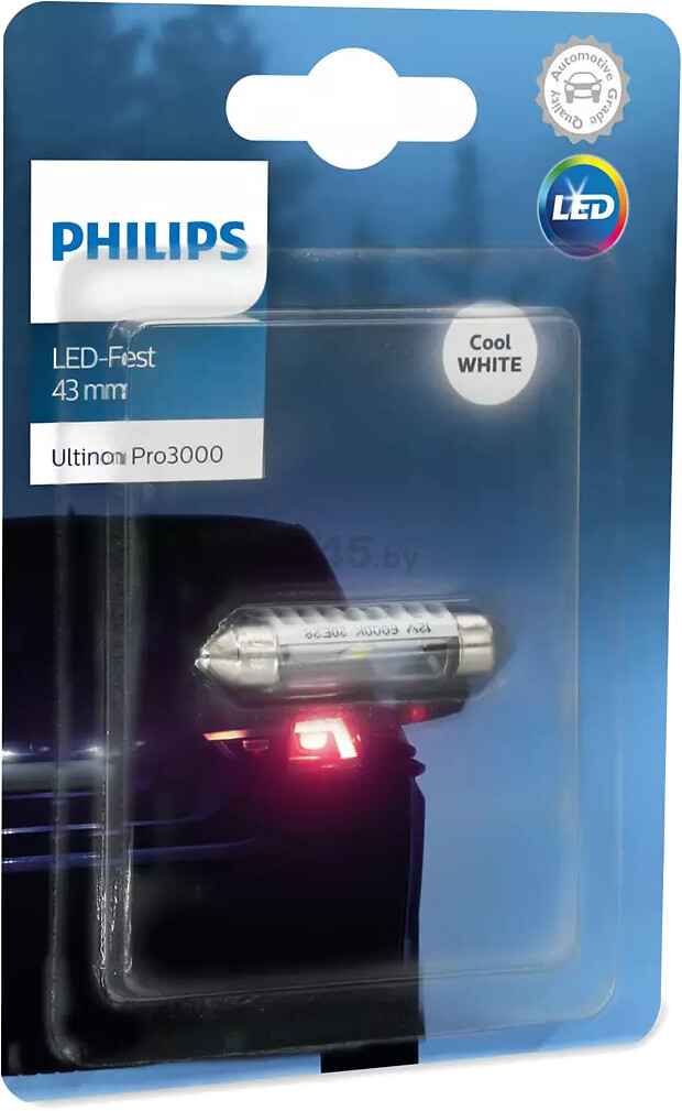 Лампа светодиодная автомобильная PHILIPS Ultinon Pro3000 SI SV8.5-8 (11864U30CWB1) - Фото 4
