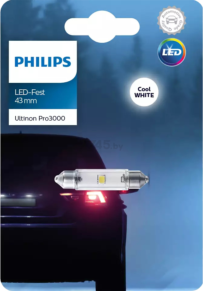 Лампа светодиодная автомобильная PHILIPS Ultinon Pro3000 SI SV8.5-8 (11864U30CWB1) - Фото 3