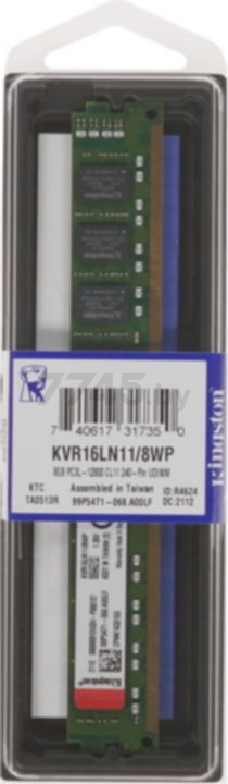 Оперативная память KINGSTON 8GB DDR3 PC3-12800 (KVR16LN11/8WP) - Фото 3