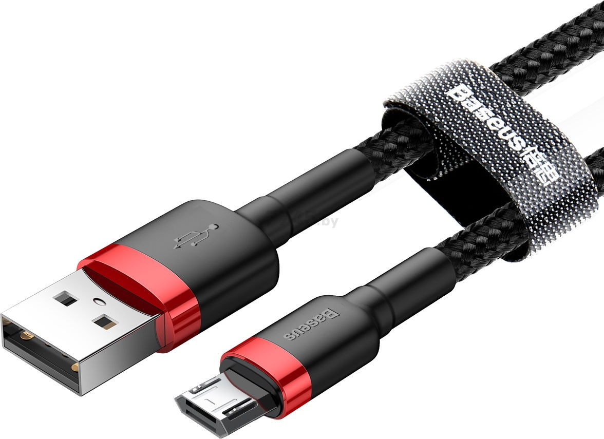 Кабель BASEUS Cafule Cable USB For Micro Red Black (CAMKLF-B91) - Фото 2