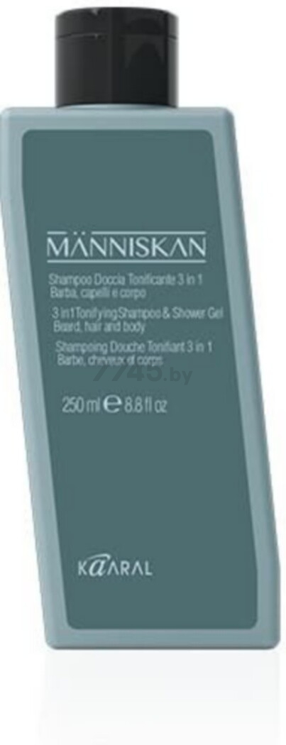 Гель-шампунь для душа KAARAL Manniskan 3 в 1 Тонизирующий 250 мл (1500)
