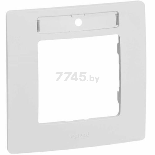 Рамка с держателем для маркировки LEGRAND Etika белая (672506)
