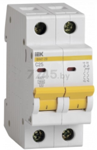 Автоматический выключатель IEK ВА47-29 2Р 25А С 4,5кА (MVA20-2-025-C)