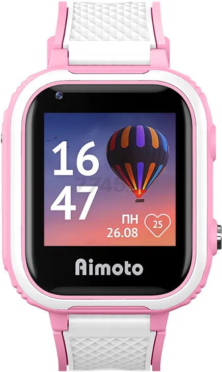 Умные часы детские Кнопка Жизни AIMOTO Pro Indigo 4G Pink - Фото 3