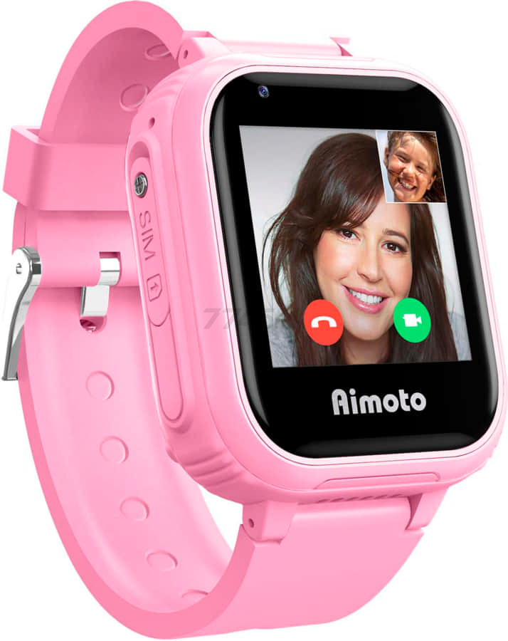 Умные часы детские Кнопка жизни AIMOTO Pro 4G Pink (8100804) - Фото 3