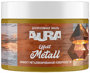 Эмаль акриловая AURA Effekt Metall декоративная золото 0,25 кг