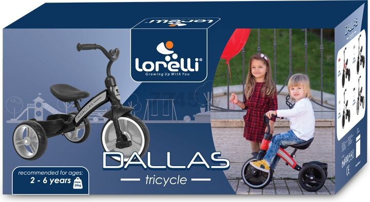 Велосипед детский трехколесный LORELLI Dallas Red (10050500004) - Фото 10